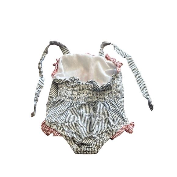 Southern Smocked Swimsuit & Patriotic Tutu 12-18M  Nautical Anchor 4th of July - Picture 6 of 16